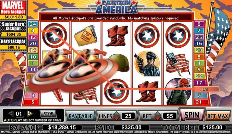 Play Captain America slot