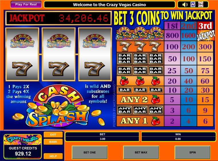 Play CashSplash 3 Reel slot