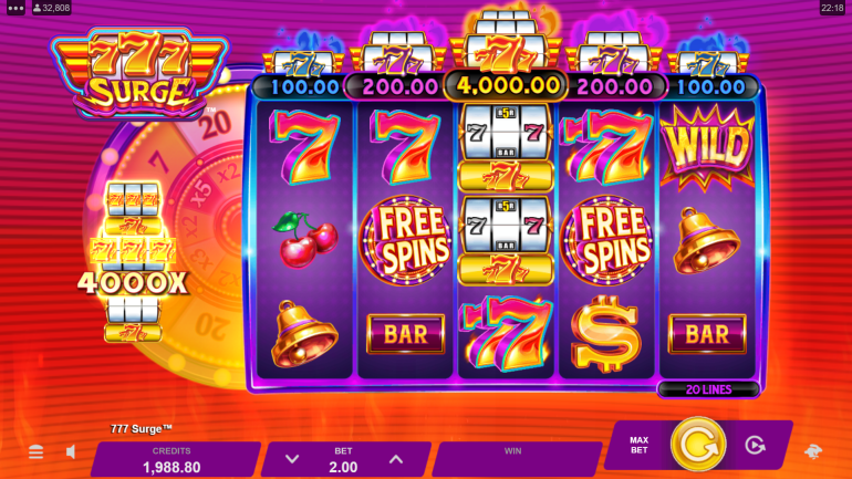 Slots design in 777 Surge Theme in 777 Surge