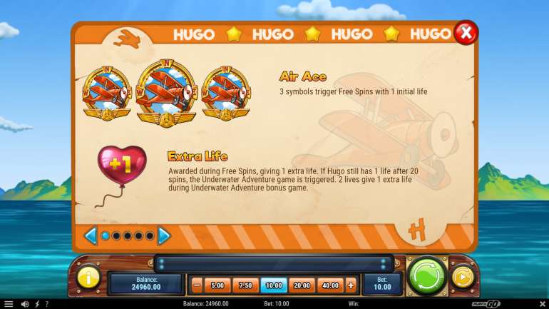 Features in Hugo’s Adventure