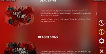 Dead, Dead or Deader: Free spins and/or respins