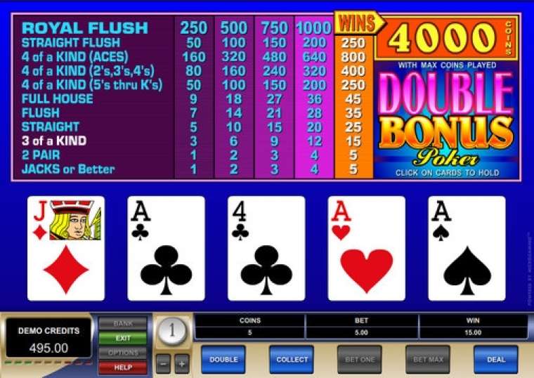 Play Double Bonus Poker