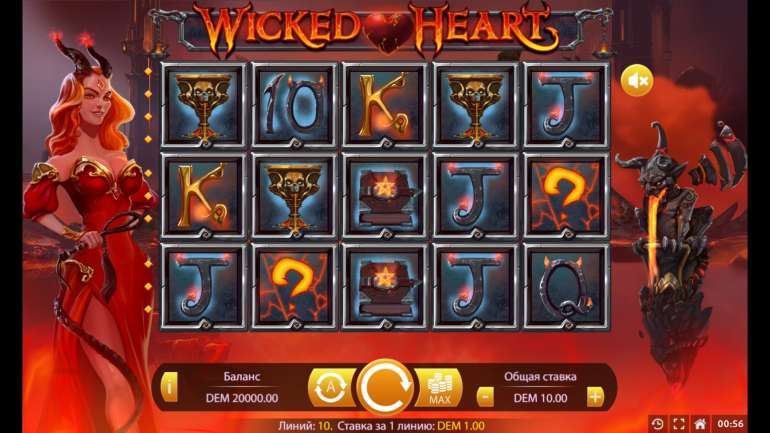 Slot's design in Wicked Heart Wicked Heart