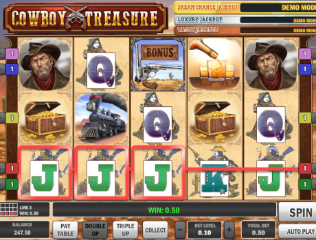 Play The Cowboy Treasure Slot Machine Free
