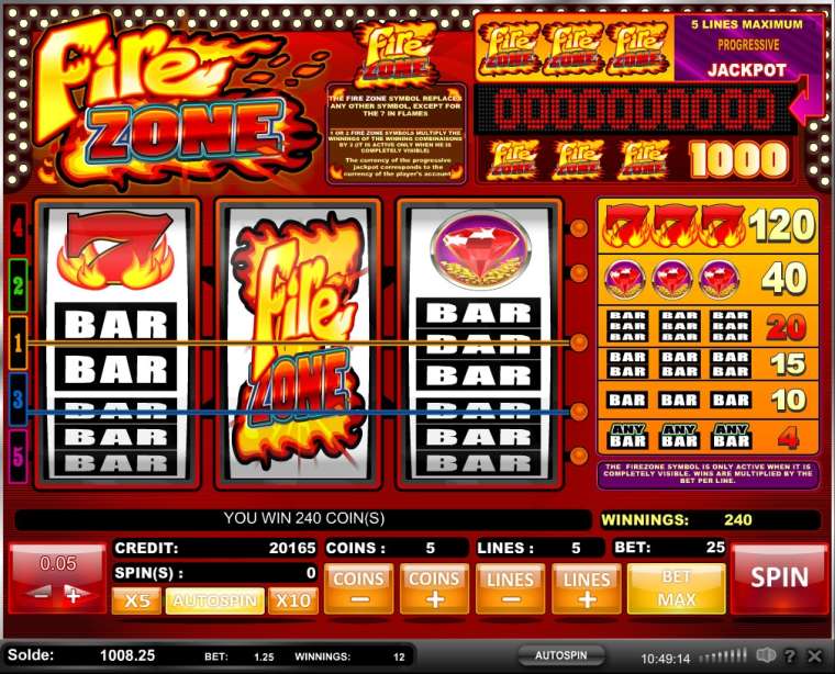Play Fire Zone slot
