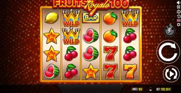 Fruits Royale 100: Interface