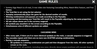 Gummy Giga Match: Rules
