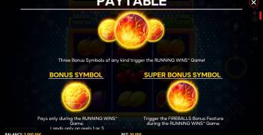 Inferno Fireballs: Unique symbols