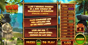 King Kong Cash Prize Lines: Slot machine