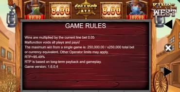 King of the West: Rules
