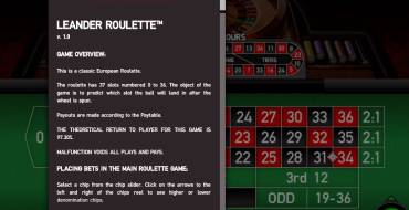 Leander Roulette: Help
