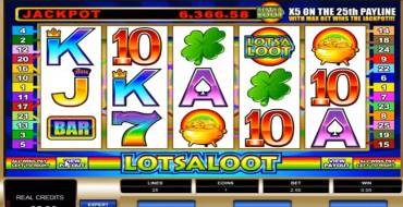 Lotsaloot 5 Reel – Progressive: Winnings