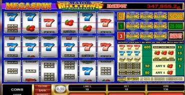 MegaSpin Prog Major Millions – Progressive: Winnings