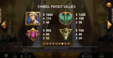Mercy of the Gods: Paytable