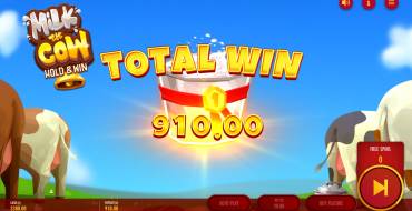 Milk the Cow Hold & Win: Winnings