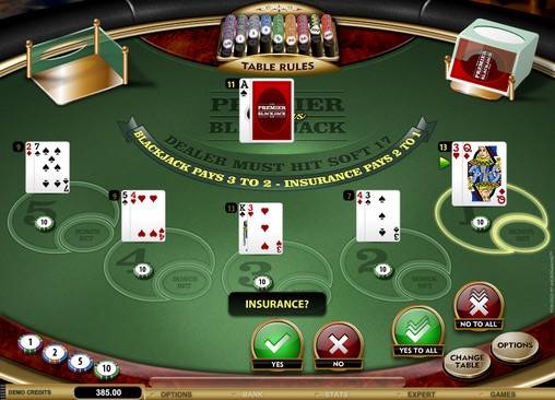 Multi-hand Premier Bonus Blackjack online