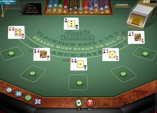 Multihand Classic Blackjack Gold online