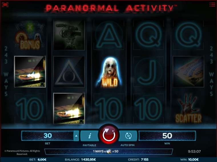 Play Paranormal Activity slot