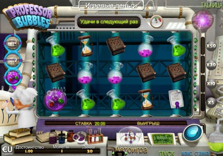 Play Professor Bubbles slot