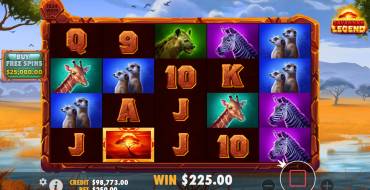 Savannah Legend: Winnings