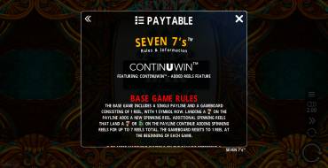 Seven 7’s: Rules