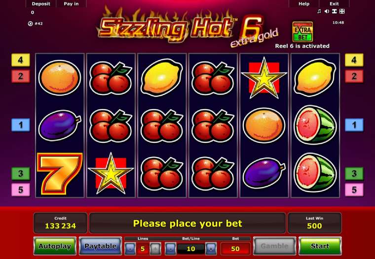 Play Sizzling Hot 6 Extra Gold slot