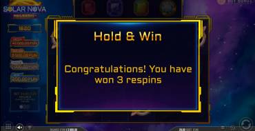 Solar Nova Megaways: Free spins and/or respins