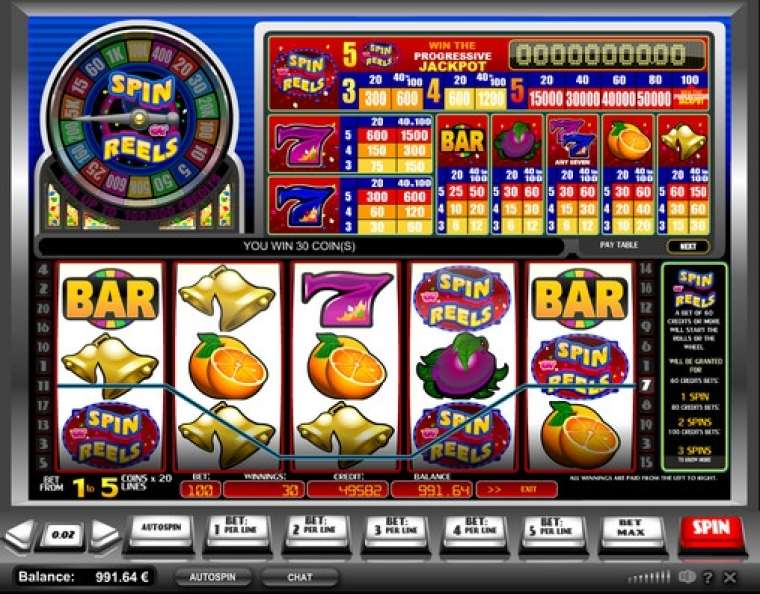 Play Spin or Reels slot