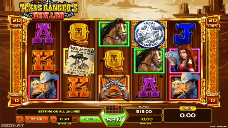 Texas Rangers Reward Slot Machine