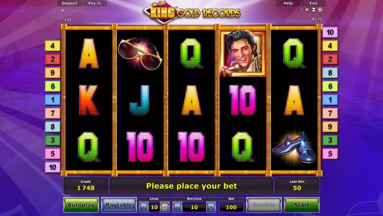 Play The Real King Gold Records slot