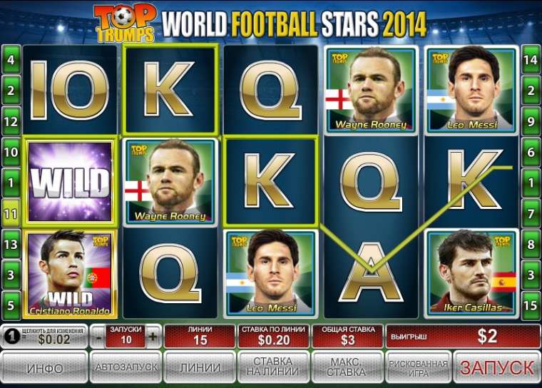 Play Top Trumps World Football Stars 2014 slot