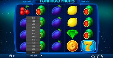 Tornado Fruits: Bet