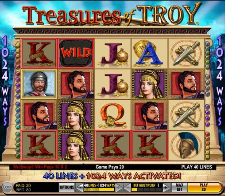 Play Treasures of Troy slot