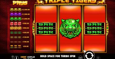 Triple Tigers: Features