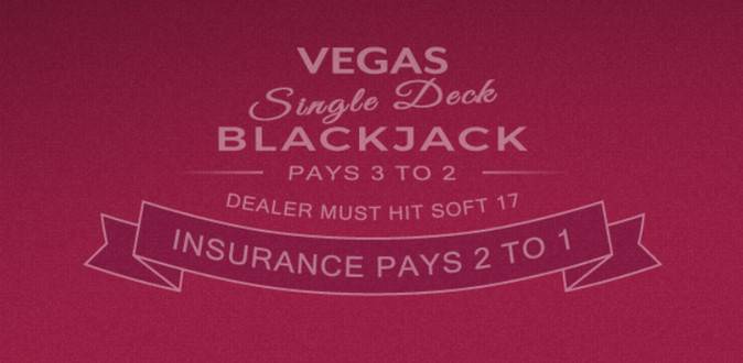 Vegas Single Deck Blackjack online