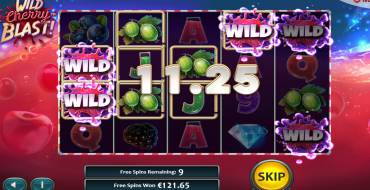 Wild Cherry Blast: Winnings