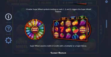 Wild Fruit Super Wheel: Special features
