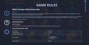 Wild Fruit Super Wheel: Rules