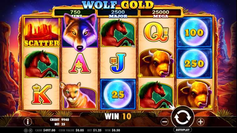 Play Wolf Gold slot