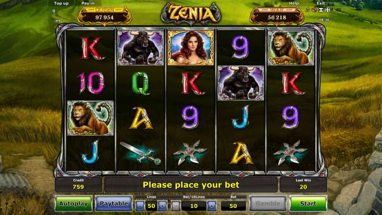 Play Zenia: Queen of War slot
