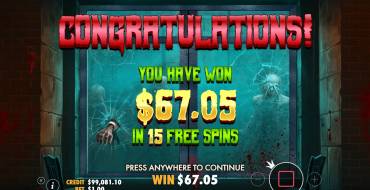 Zombie School Megaways: Winnings