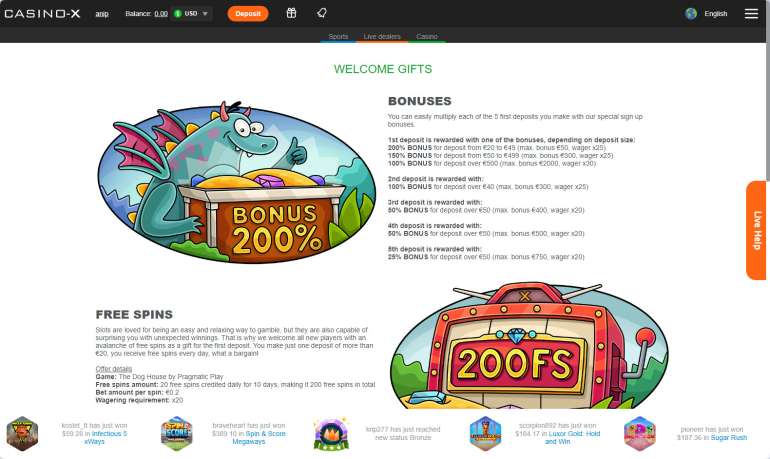 Bonuses for new customers in 30 Free Spins on Gates of Olympus at Casino-X 30 Free Spins on Gates of Olympus at Casino-X