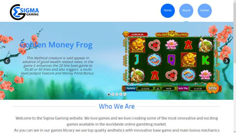 A developer of games for online casinos in Sigma Gaming Gambling software in Sigma Gaming