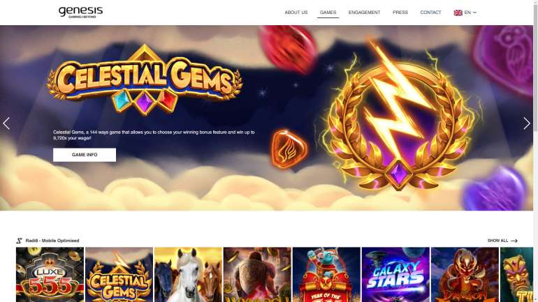 High quality video slots in Genesis Gaming Genesis Gaming