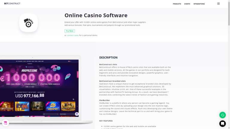 A high-quality software for internet casinos in BetConstruct BetConstruct