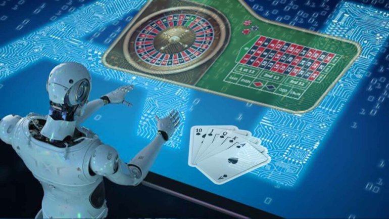 A robot playing roulette