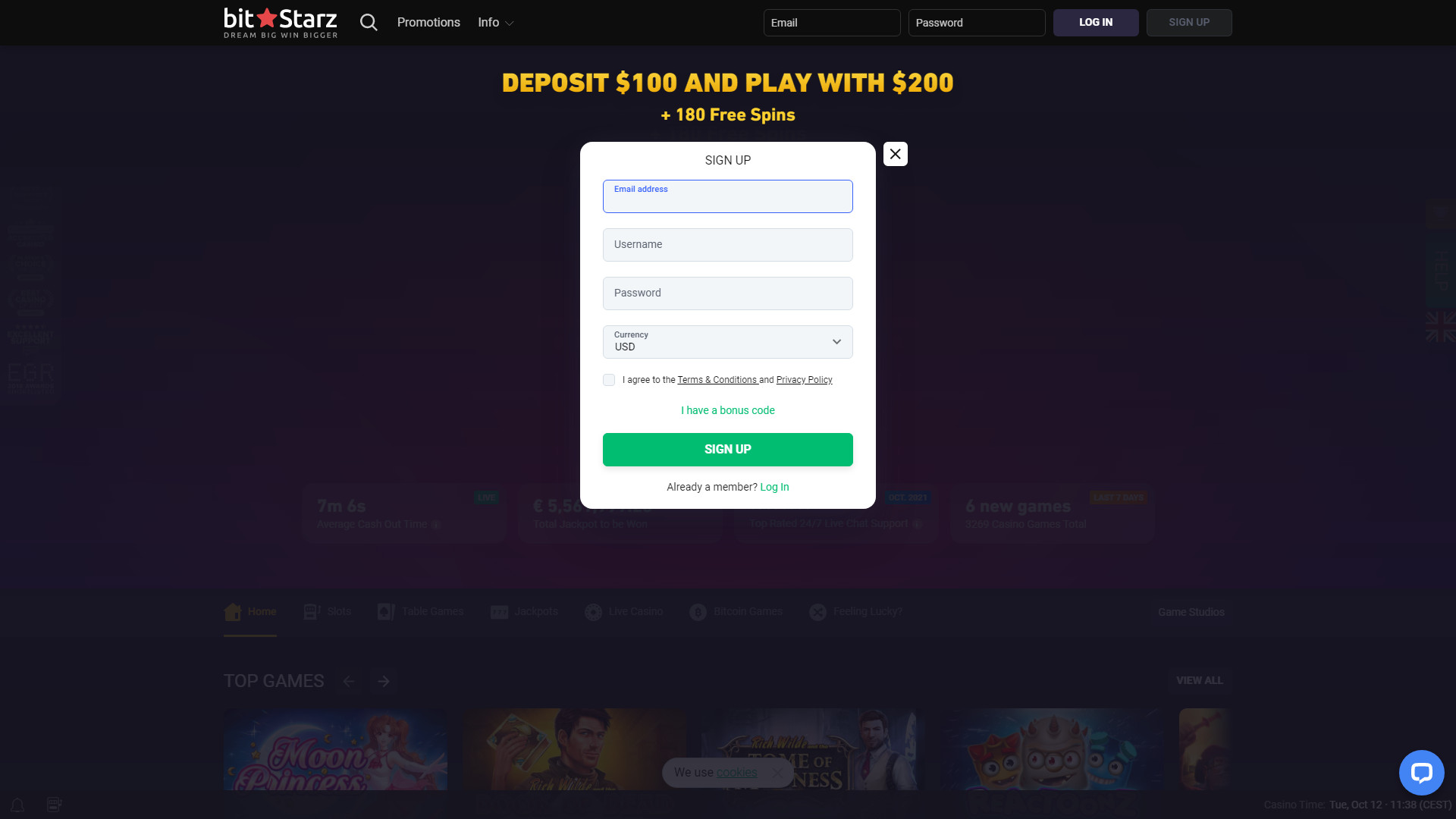 bitstarz casino registration