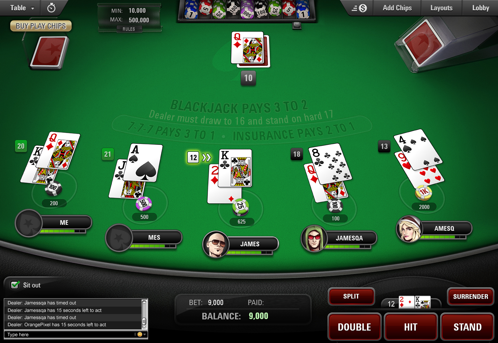the process of playing online blackjack Different bets in blackjack